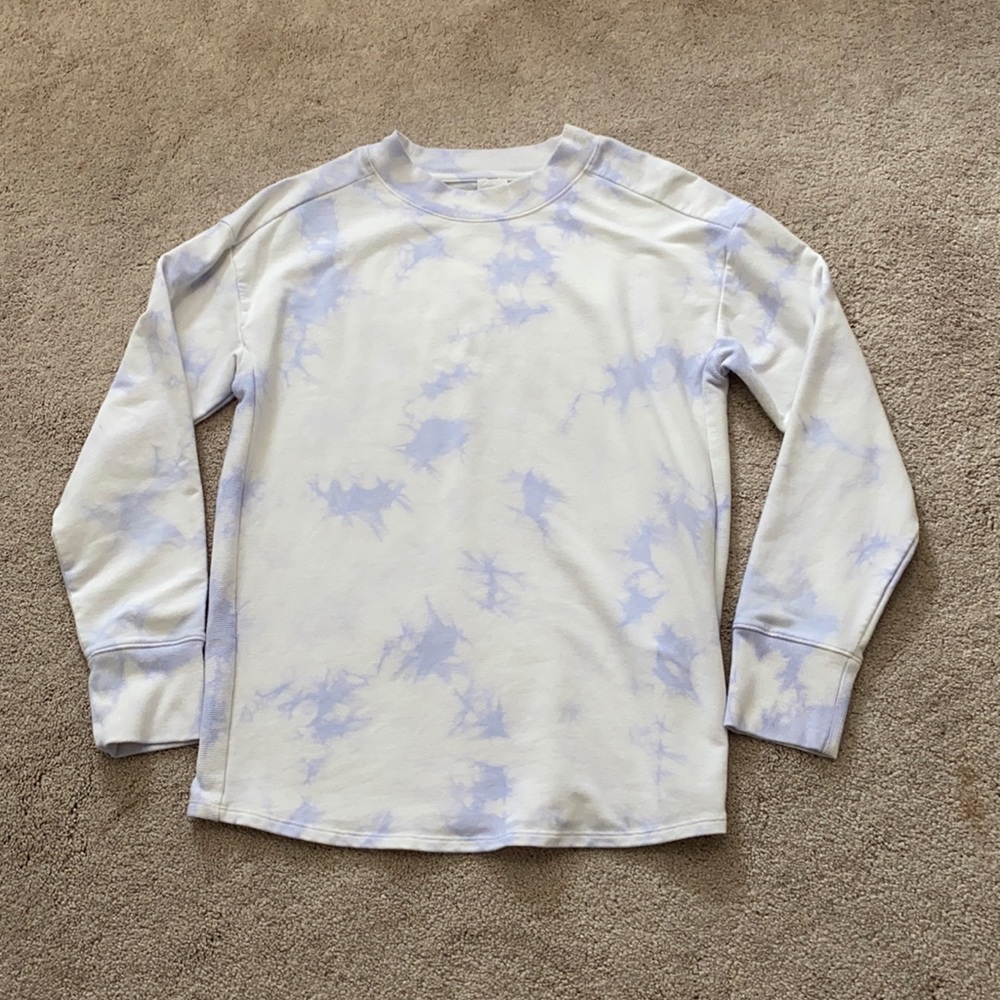 purple tie dye crew neck